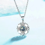 Personalized Sunflower Family Photo Projection Necklace