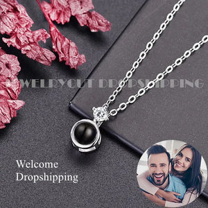Personalized Projection Pendant Photo Wedding Necklace