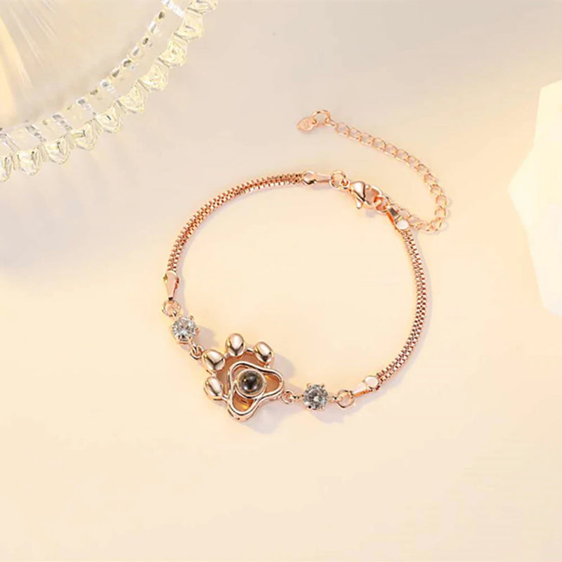 Heart Pendant Bracelet 100 Languages I Love You Nano Projection Gift