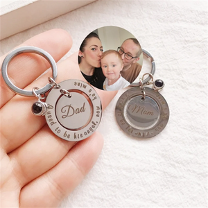 Personalized Projection Photo Keychain Adjustable Keyring