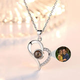 Personalized Projection Photo Necklace Love Heart Projection Collar