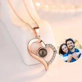 Personalized Projection Photo Necklace Love Heart Projection Collar
