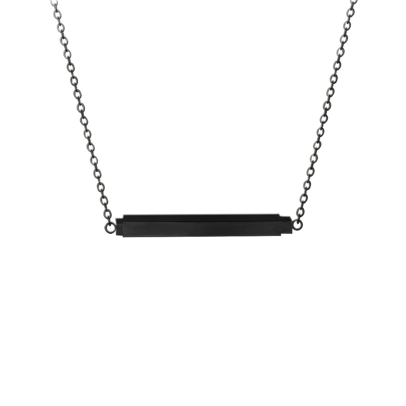 Personalized Engraved Name Date Bar Necklace