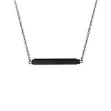 Personalized Engraved Name Date Bar Necklace
