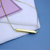 Personalized Engraved Name Date Bar Necklace