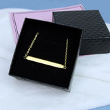 Personalized Engraved Name Date Bar Necklace