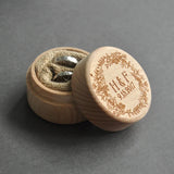 Personalized Rustic Wedding Ring Box Engraved Gift