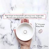 Personalized Ring Dish Holder for Engaged Couple Bride