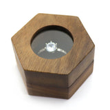 Personalized Wooden Ring Box with Velvet Lining