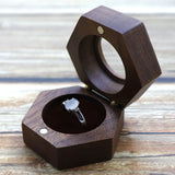 Personalized Wooden Ring Box with Velvet Lining