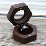 Personalized Wooden Ring Box with Velvet Lining