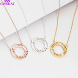 Personalized Roman Numerals Necklace Round Circle Charm Initial Monogram
