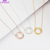 Personalized Roman Numerals Necklace Round Circle Charm Initial Monogram
