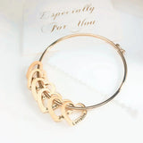 Personalized Heart Name Bangles Stainless Steel