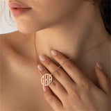 Personalized Round Initial Necklace Stainless Steel Jewelry