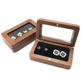 Personalized Rustic Walnut Wooden Wedding Box Holder Jewelry Packaging Box