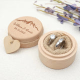 Personalized Rustic Wedding Ring Box Keepsake Ring Pillow Wooden Ring Box