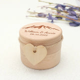 Personalized Rustic Wedding Ring Box Keepsake Ring Pillow Wooden Ring Box