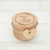 Personalized Rustic Wedding Ring Box Wooden Ring Holder