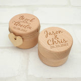Personalized Rustic Wedding Ring Box Wooden Ring Holder