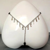 Personalized Sexy Body Jewelry Letter Waist Chain For Women Silver