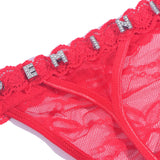 Personalized Lace Thong Panties DIY Crystal Name Underwear