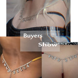 Leopard Print Thong Chain Crystal 26 Letters Belly Waist Belt