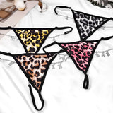 Leopard Print Thong Chain Crystal 26 Letters Belly Waist Belt