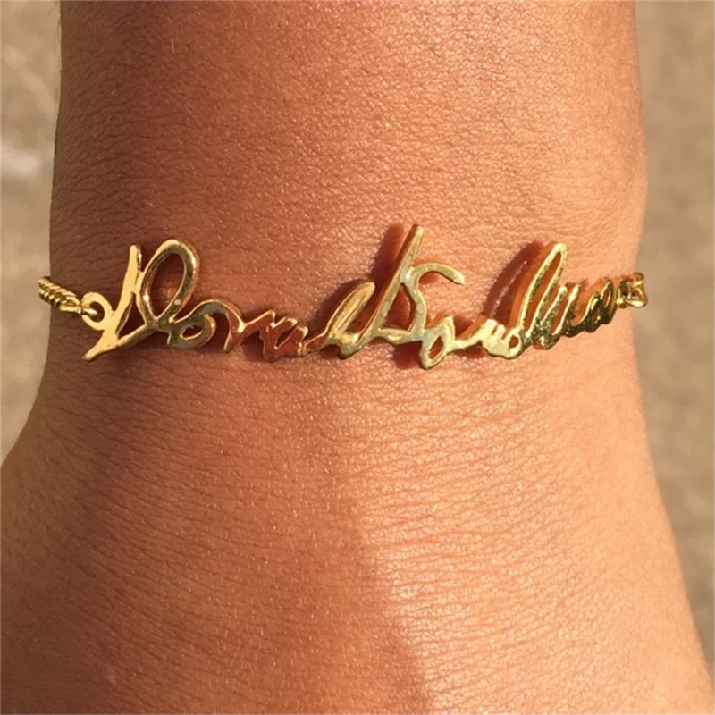 Personalized Stainless Steel Signature Bracelet Pendant