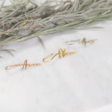 Custom Name Dangle Earrings, Personalized Nameplate Drop Earrings