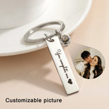 Custom Handwriting Projection Keychain Personalized Photo Pet Memorial Gift
