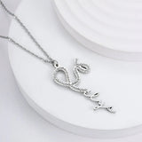 Personalized Diamond Name Necklace with Crystal Pendant