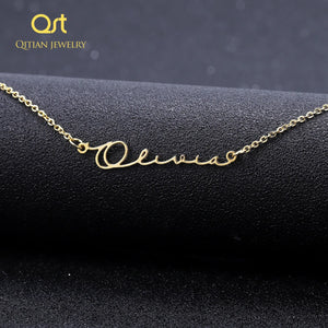 Handwritten Style Name Necklace Personalized Signature Name Jewelry