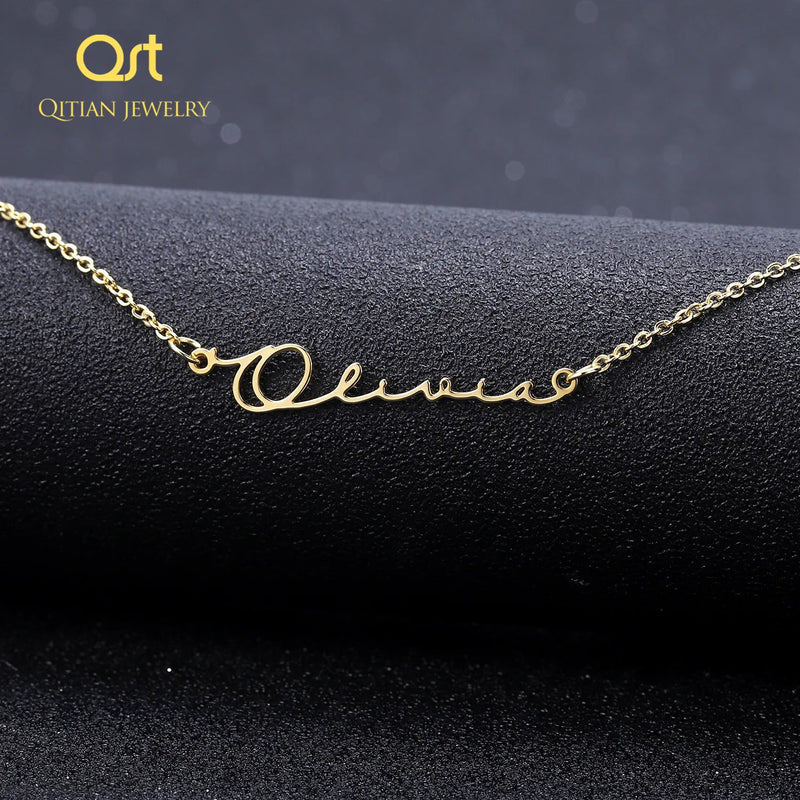 Handwritten Style Name Necklace Personalized Signature Name Jewelry