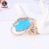Alloy Mask Corsage Rhinestone Brooch