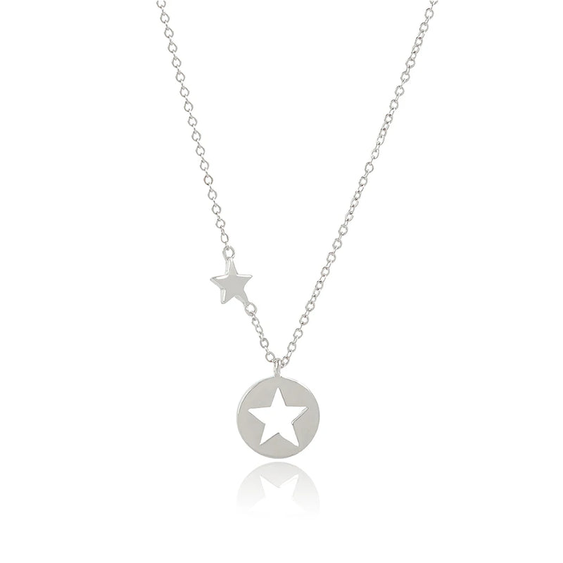 Personalized Star Necklace 100% Sterling Silver Pendant Chain S925