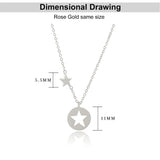 Personalized Star Necklace 100% Sterling Silver Pendant Chain S925