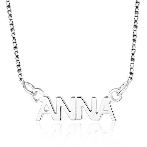 Personalized Style Name Necklace 925 Sterling Silver Pendant