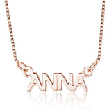 Personalized Style Name Necklace 925 Sterling Silver Pendant