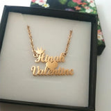 Personalized Heart Necklace Stainless Steel Name Necklace