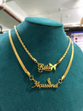 Personalized Snake Chain Name Necklace for Women Stainless Steel BFF