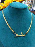 Personalized Snake Chain Name Necklace for Women Stainless Steel BFF