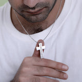 Custom Soccer Cross Necklace Engraved Copper Pendant Number Jesus Jewelry