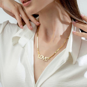 Personalized Soft Snake Chain Name Necklace Nameplate Choker Necklace