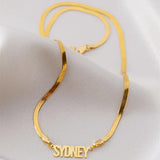 Personalized Snake Chain Name Necklace Choker