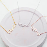 Personalized Stainless Steel Name Necklace - Dainty Plated Necklace