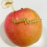 Personalized Heart Necklace Two Nameplate Jewelry
