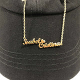 Personalized Heart Necklace Two Nameplate Jewelry