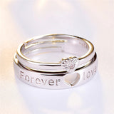 Custom Stainless Steel Forever Love Ring - 2pcs/pair