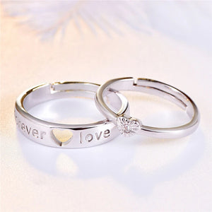 Custom Stainless Steel Forever Love Ring - 2pcs/pair